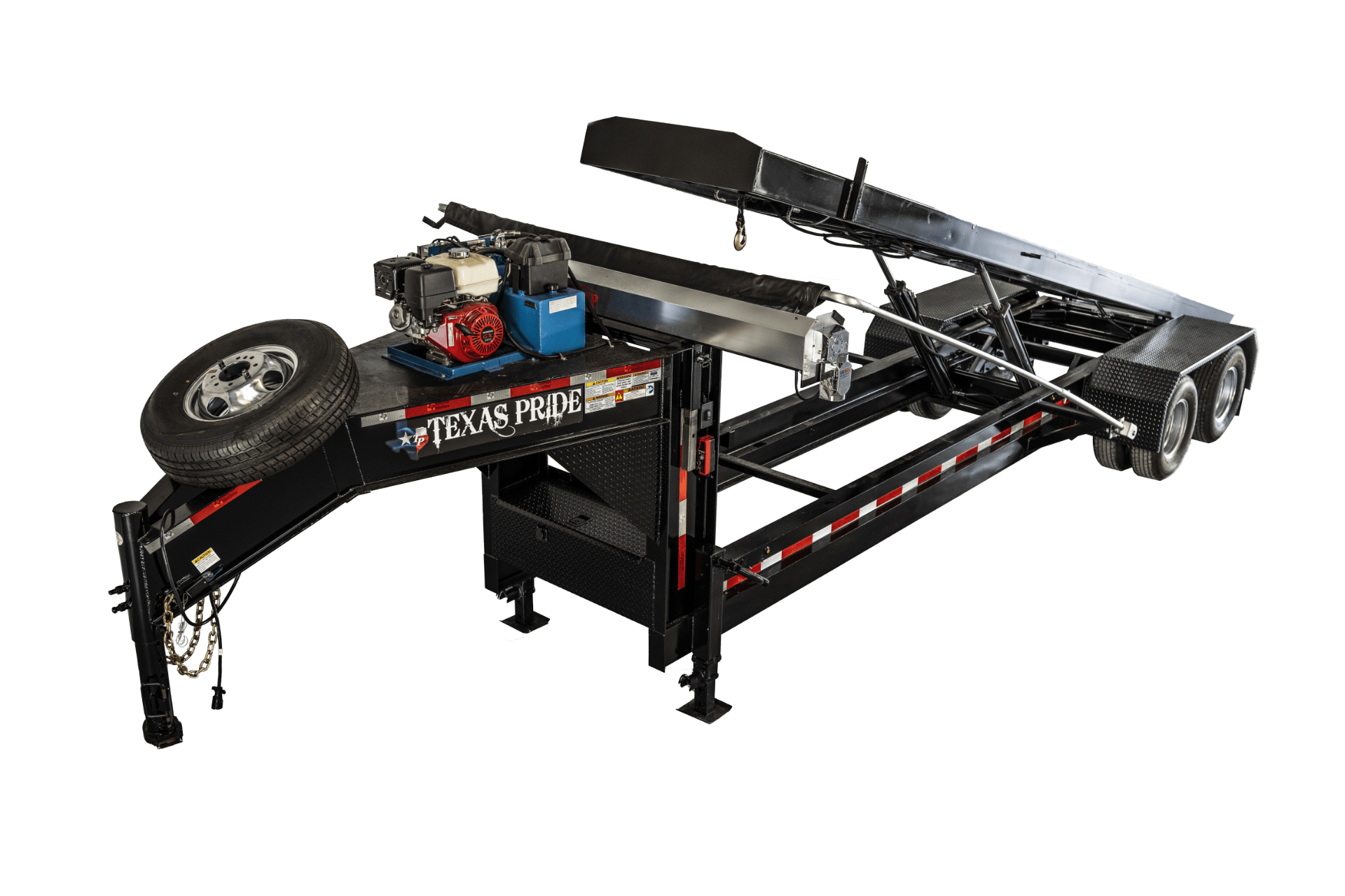 26k lb GVWR Gooseneck Reeving Roll Off Trailer Texas Pride